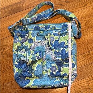 Floral Blue and Green Crossbody Vera Bradley Bag